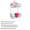 Vacuum-Loc® Wandregal 2 Etagen Mod. Bari, Befestigen ohne bohren - 5