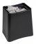 2in1 Badhocker Mod. Wing Schwarz Matt, Badhocker mit herausnehmbarem Wäschesack - 5