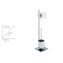 Stand WC-Garnitur Mod. Quadro, aus Edelstahl - 5
