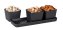 Snack & Dip Schalen Set Schwarz matt, Tablett mit 3 x 300 ml Schalen - 5