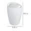 Hocker Mod. Candy White, mit abnehmbarem Wäschesammler - 5