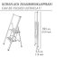 Alu-Design Klapptrittleiter 2-stufig Weiß, rutschsichere XXL-Stufen - 5