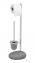 Stand WC-Garnitur Mod. Pebble Stone Grey, aus Polyresin - 5