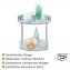 Vacuum-Loc® Eckregal 2 Etagen Mod. Quadro Edelstahl, Befestigen ohne bohren - 5