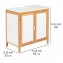 Waschbeckenunterschrank Mod. Finja, Waschbecken-Unterregal aus Bambus/MDF - 5