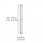 Teleskop-Duschstange Mod. Luz 70 - 115 cm, Weiß, aus rostfreiem Aluminium - 5