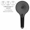 Duschkopf Mod. Ultimate Shower Schwarz/Grau, Ø 13 cm - 5
