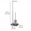 Stand WC-Garnitur Mod. Noble Black, mit Chrom-Applikation - 5
