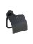 Toilettenpapierhalter Edelstahl Mod. Bosio Black matt mit Deckel, rostfrei - 5