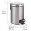 Kosmetik Treteimer Mod. Leman Easy Close Edelstahl 3L, mit herausnehmbarem Einsatz - 5