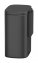 Wand-Kosmetikeimer Mod. Sare Schwarz 5 L, Easy Close Absenkautomatik - 5