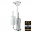 Stand WC-Garnitur Universalo Chrom, integrierter Toilettenpapierhalter und WC-Bürstenhalter - 5