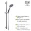 Brauseset Mod. Young Chrom, Länge Stange: 66 cm - 5