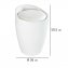 Hocker Mod. Candy White matt, mit abnehmbarem Wäschesammler - 5