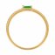 Ring 925 Silber vergoldet Baguette Stein grün - 5