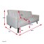 Sofa mit Knopfsteppung Elouisa Grau - 5