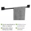 Vacuum-Loc® Badetuchstange Mod. Quadro Schwarz, Befestigen ohne Bohren - 5