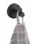 Wandhaken Mod. Bosio inkl. Kleber, Schwarz matt, Befestigen ohne bohren - Power-Loc® - 5