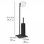 Stand WC-Garnitur Mod. Recco Schwarz, aus lackiertem Stahl - 5