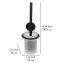 Turbo-Loc® WC-Garnitur Mod. Bivio Black matt, aus satiniertem Glas - 5