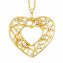 Anhänger mit Kette 925/- Sterling Silber vergoldet  Herz  11 Zirkonia - 5