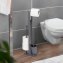 Stand WC-Garnitur Mod. Rivalta Grau, Platte aus Sicherheitsglas - 5