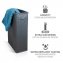 Wäschesammler Mod. Slim, anthrazit, Polyester, 46L, 20x60x40 cm, platzsparendes Design mit Griffen - 5