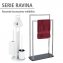 Stand WC-Garnitur Mod. Ravina Weiß, 3-in-1 Funktion mit Ersatzrollenhalter - 5