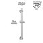 Brausestange BOB, 70 cm, chrom, Edelstahl, einfache Montage ohne Bohren - 5