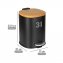 Kosmetikeimer Mod. Fianema, schwarz, 3L, Metall/Bambus, Easy-Close, mit herausnehmbarem Innenbehälter - 5