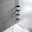 Duschecke Mod. Compact, schwarz, Aluminium, 26x78-275x19,5 cm, 4 Ablagen, 8 Haken, teleskopisch - 5