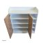 Sideboard mit 8 Regalfächern Weiß-Artisaneiche - 5