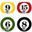 Wandhaken 4er-Set Billard - 5