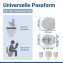 WC Sitz Mod. Aldeno Gold matt, Toilettendeckel aus foliertem MDF - 5