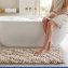 Badteppich Mod. Lerici Weiß-Beige, 60 x 90 cm, rutschfest und schnelltrocknend - 5