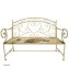 Gartenbank Flowers and Plants creme Metallbank mit Motiv Sitzfläche 109 cm - 5