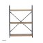 Elio, 3 Ablagen, Stahlgestell, MDF-Böden in Artisaneiche, Industrie-Look - 5