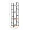 Schmales Standregal mit 4 Ablagen aus Stahl und MDF - 5