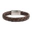 Armband Lederarmband geflochten braun 21cm - 5