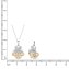 Anhänger mit Kette 925/- Sterling Silber zweifarbig Perle - 5