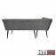 Eckbank 154 x 195 cm Mesilla Blaugrau kurzer Schenkel links - 5