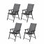 4er Set moderner Gartenstühle mit 5-fach verstellbarer Rückenlehne - 5
