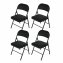 Klappstuhl Wedigo Kunstleder Schwarz-Schwarz 4er-Set - 5