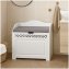Sitzbank mit Stauraum und Polster Weiß mit Ornament-Design - 5