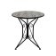 Bistro Sitzgruppe Metall schwarz Tisch mit 2 Stühlen Balkon Set mit Motiv Algier - 5