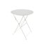 Bistro Sitzgruppe Metall creme klappbar Tisch mit 2 Stühlen Balkon Set - 5