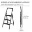 Alu-Klapptrittleiter Compact 3-stufig Dunkelgrau, leichte & rutschfeste Haushaltsleiter - 5
