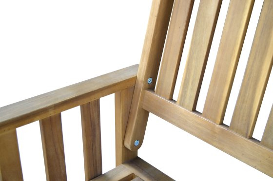 2-Sitzer-Gartenbank mit Beistelltisch klappbar, ca. 163 x 63 x 91 cm - Braun 