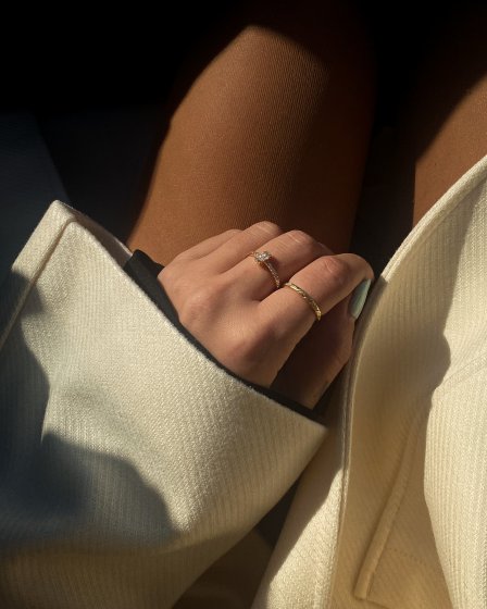 Ring 925 Sterling Silber gelb vergoldet mit Zirkonia 