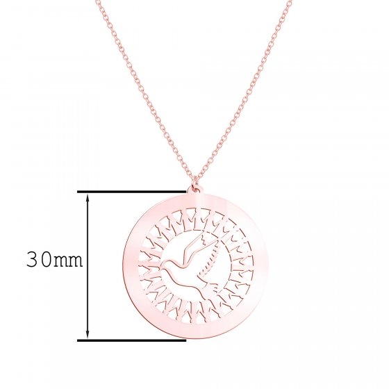 Anhänger mit Kette 925-Sterling Silber vergoldet Glänzend 42/45cm 